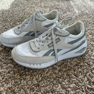 Reebok White and Gray Sneakers